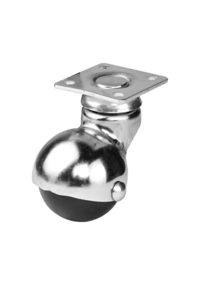 Küre Teker-ofis Koltuk Dolap 360 Derece Döner Tablalı Metal Küre Tekerlek - 40 Mm Çap Siyah