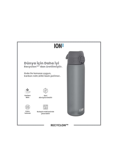 Ion8 - İnce Suluk - Gri - 500 Ml - Sızdırmaz - Bpa İçermeyen