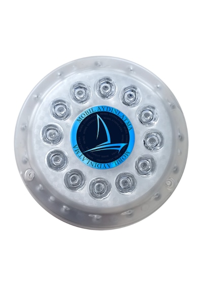 Tekne Su Altı Lambası. Beyaz Işık. 12 Led. 12/24v. Yuvarlak