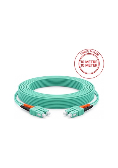 Alfafonet Sc/pc-sc/pc Multimode Om3 Dupleks 10 Metre Fiber Patch Cord