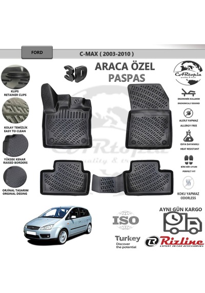 Ford C-Max / 2003-2010 / Siyah / Rizline Paspas