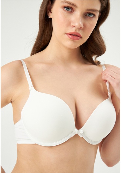 Eros Ekru Ersk130 Lilyum Kulaklı Double Push-up Tek Sütyen