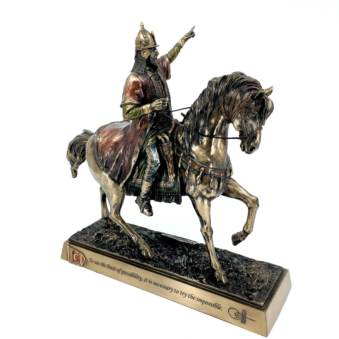 Veronese Fatih Sultan Mehmet Atlı Bronz Renk Koleksiyon Figür 29cm