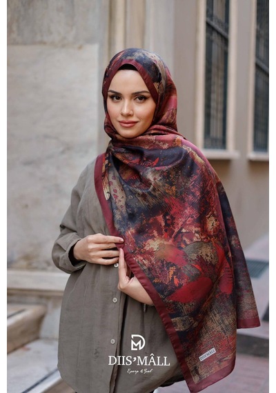 Mimiyum Estella Desen Soft Şal Bordo