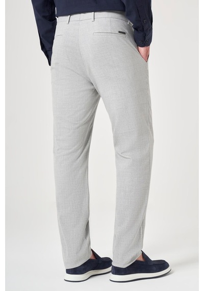 İmza Gri Yan Cep Slim Fit Esnek Chino Pantolon 1003260154 Açık Gri