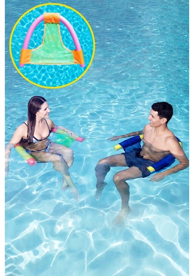 Ygt Ambalaj Swimchair Fileli Deniz Havuz Sandalyesi Koltuğu Pembe