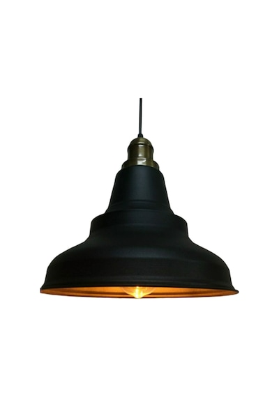 Riolight Retro Siyah Içi Altın Tekli Sarkıt Bakır-Eskitme Askı