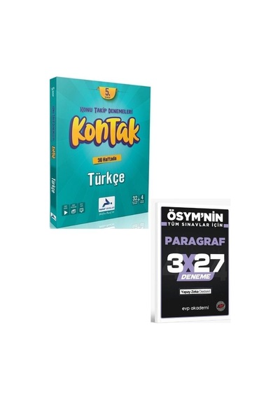 Paraf 2027 5. Sınıf Türkçe Kontak Denemeleri+ Evp Akademi Paragraf