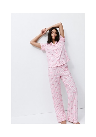 Fit Women Standart Boy Elastanlı Pembe Pijama Takımı