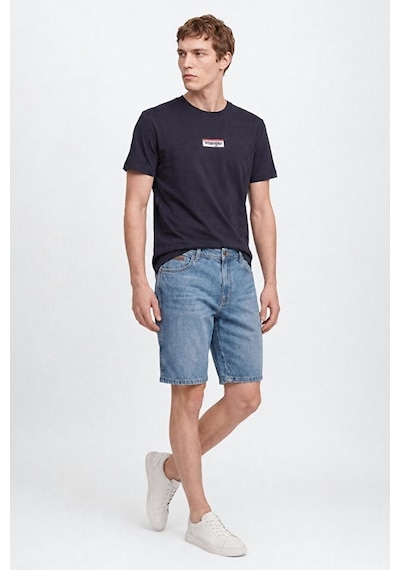 Wrangler Mid Logo Erkek T-shirt Navy