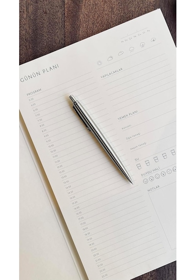 Tarihsiz Planlayıcı, A4 Boyutunda 21cm X 29.7cm Günlük Planlayıcı Çok Renkli