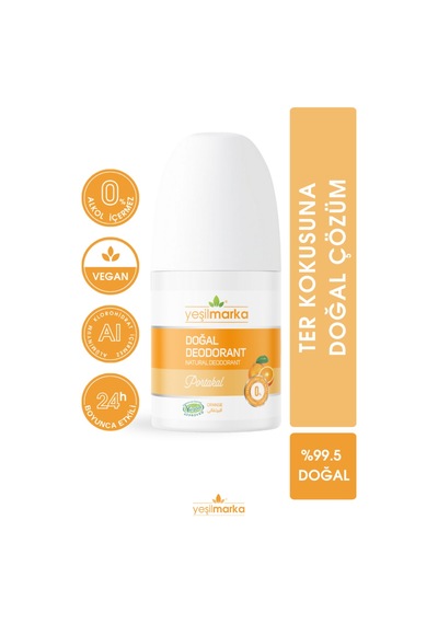Yeşilmarka Portakal Kokulu Doğal Unisex Roll-On Deodorant 50 ML