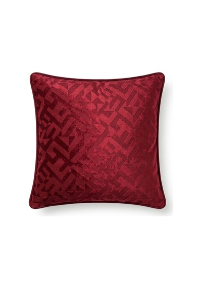 "etnika" Kadife Dokulu Kırlent Kılıfları - 45x45 Bordo