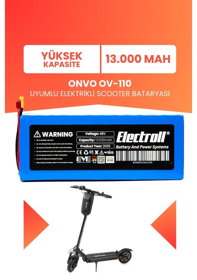 Onvo Ov-110 Batarya Yüksek Kapasite Batarya 48v 13ah Pil