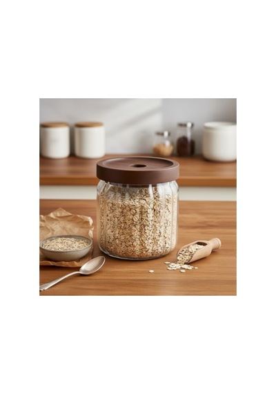 Hava Geçirmez Akasya Ahşap Kapaklı Cam Kavanoz 450 Ml 2.8 L