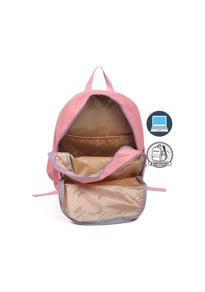 Pembe-lila Çok Bölmeli Okul Seyahat Laptop Sırt Çantası Combat