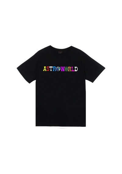 Stoned&Fame Astraworld Travis Scott Baskılı T-shirt SIYAH Siyah