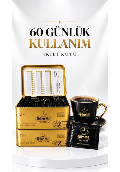 Slimself R.fitdetox Premium Form Kahvesi 60 Günlük Kullanım İkili Kutu Hazır