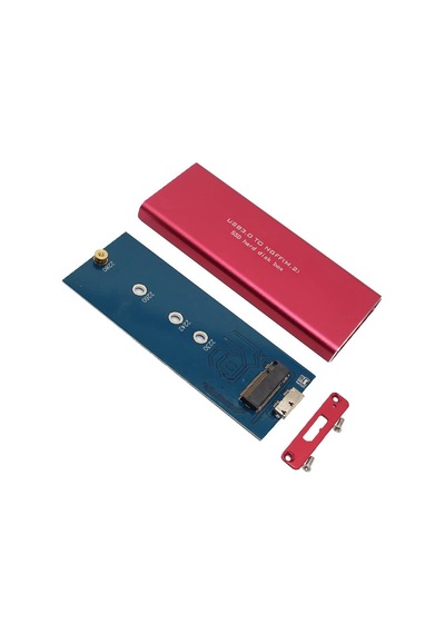 Wozlo M.2 NGFF to USB 3.0 SSD SATA HDD Aliminyum Harddisk Kutusu Kırmızı