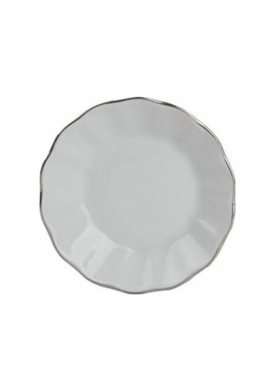 Yaldızlı Çay Tabağı Platinbeyaz Çok Renkli