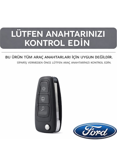 Ford Focus 3 3.5 Aksesuar Anahtar Kılıfı Beyaz-gold