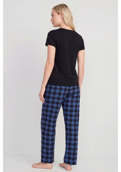 Türen Kadın Ekoseli Pijama Takımı T3618/mavi Çok renkli