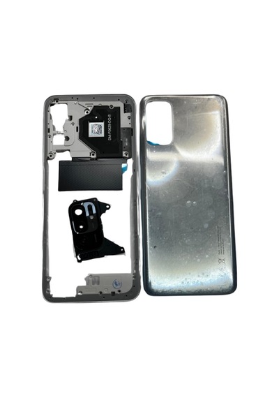 Redmi Note 10 5g Uyumlu Arka Kapak Kasa Silver + Orta Çıta Çok Renkli