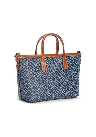 Tommy Hilfiger Th Monoplay Mını Tote Strıpe Le Kadın Mavi Çanta - Aw0aw18389