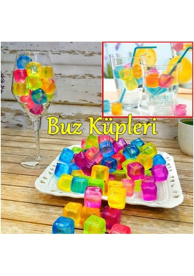 20 Li Silikon Buz Küpü Tükenmez Buz Çok Renkli