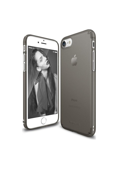 Ringke Slim Frost Apple Uyumlu iPhone 7/8 İle Kılıf Black İnce Buzlu Transparan