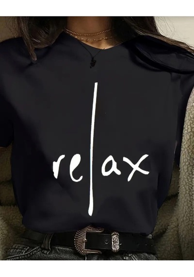 Panda Baskı Tekstil Relax Baskılı Özel Tasarım Oversize Tshirt Siyah