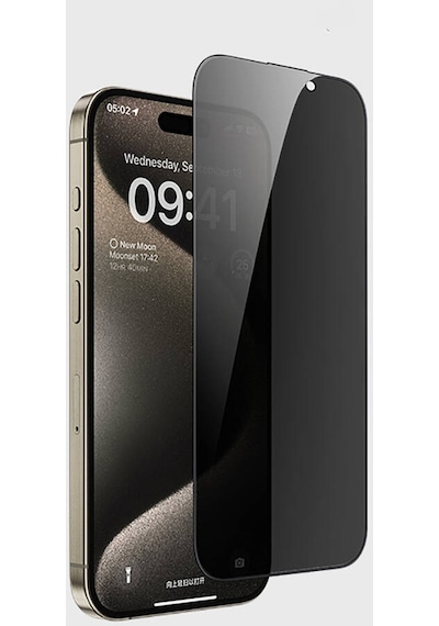 Apple iPhone 15 Pro Uyumlu Casebang Privacy Hayalet Ekran Koruyucu Ve Kolay Uygulama Aparatı