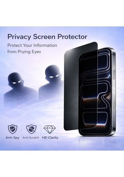 Pp Apple iPhone 17 Pro Max Uyumlu Hayalet Ekran Koruyucu Gizli Privacy