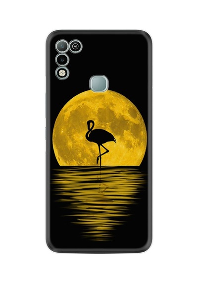 Infınıx Hot 11 Play Kılıf Silikon Desen Özel Seri Ay Ve Flamingo 1775
