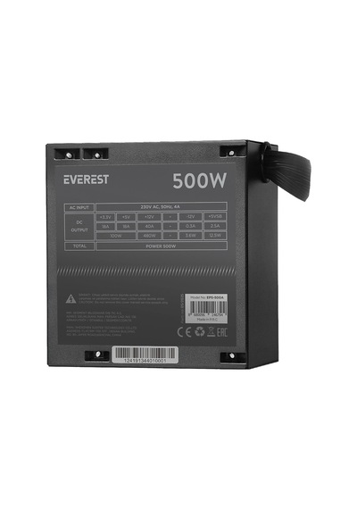 Everest Eps-500a, 500w, 12cm Fan, Atx, Gamıng Power Supply Psu Bulk