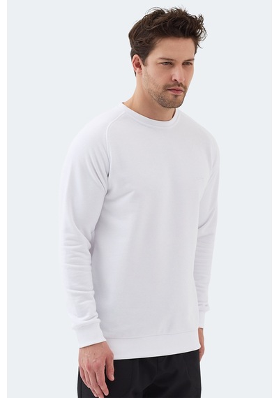 Slazenger Nadav Erkek Beyaz Sweatshırt Beyaz