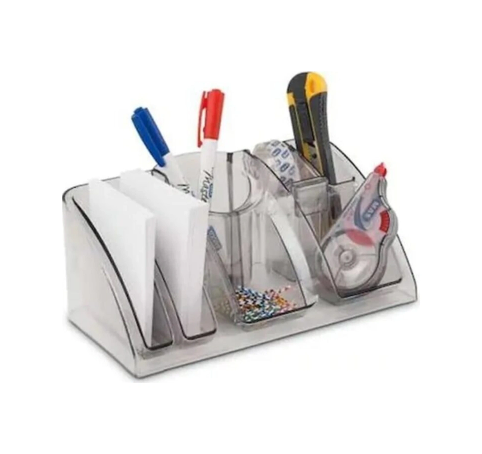 Masaüstü Organizer. Kod:1438. 21x12x8,50 Ebatlarında-şeffaf Renk