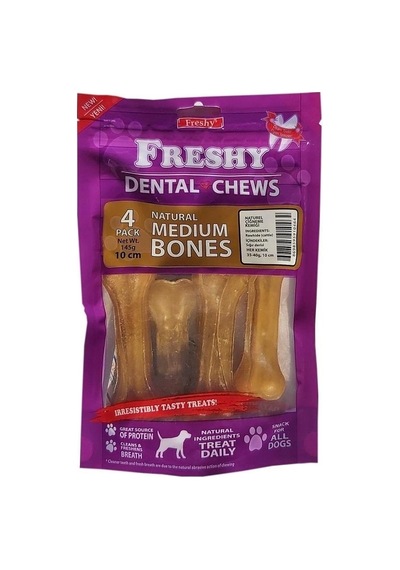 Freshy Dental Natural Kemik Medium 10 Cm 4lü Paket