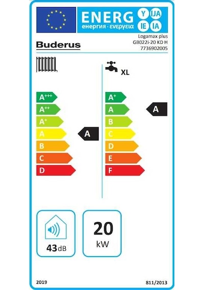 Buderus Logamax Plus GB022i 20 kW 17.000 Kcal/H Yoğuşmalı Hermetik Kombi