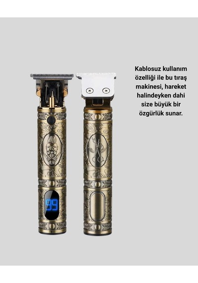 Kablosuz Tıraş Makinesi 1800 Mah Batarya İle Profesyonel Kullanım