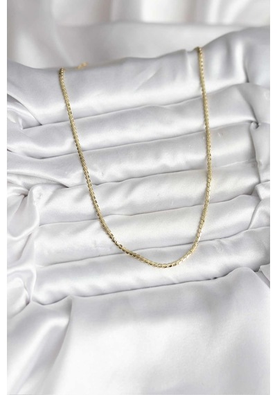 14k Gold Renk Kaplama Ezme Zincir Model Cm Kadın Kolye Çok Renkli