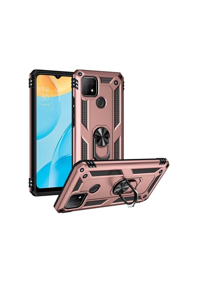 Oppo A15s Kılıf Zore Vega Kapak Rose Gold