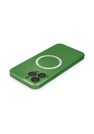 Apple Uyumlu iPhone 13 Pro Kılıf Jack Magneticsafe Lens Silikon Yeşil/
