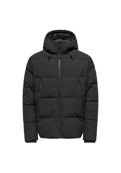 Only & Sons Onspete Puffer Jacket Otw Erkek Siyah Ceket - 22034728 Siyah