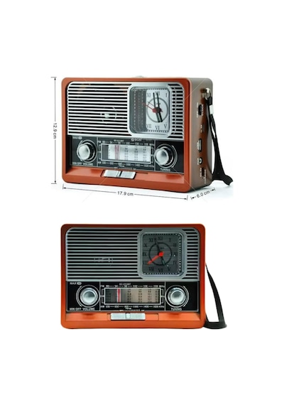Nostaljik Vintage Radyo Taşınabilir Bluetooth Bağlantılı Hoparlör Radyo