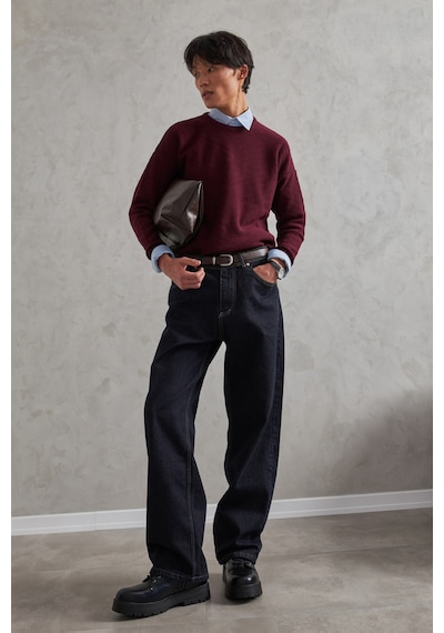 Erkek Ekstra Baggy Jean Pantolon Lacivert
