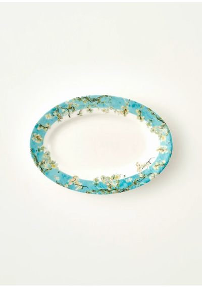 Bella Maison Van Gogh Almond Blossom Porselen Sunum Tabağı Turkuaz 20 Cm Turkuaz