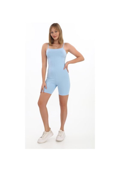 Penyebizden İnce Askılı Body Tulum -açık Mavi