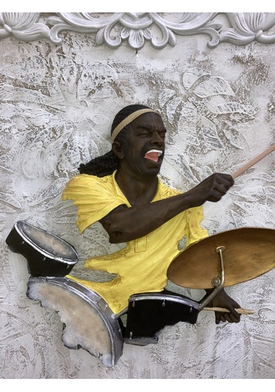 Baterist,dekoratif Duvar Obje Biblo, Sarı