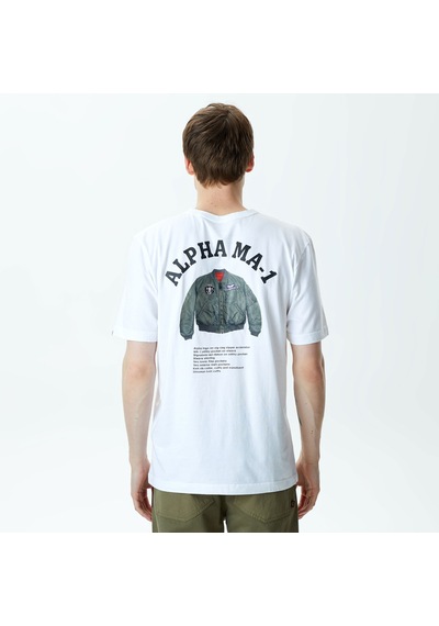 Alpha Industrıes Alpha Industries Alpha Ma-1 Unisex Beyaz T-shirt